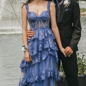 Powder Blue Prom Dress Size XXS-0